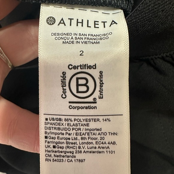 Athleta Endless High Rise Cargo Pants Womens 2 Black Pockets Stretch Tapered - Picture 7 of 7